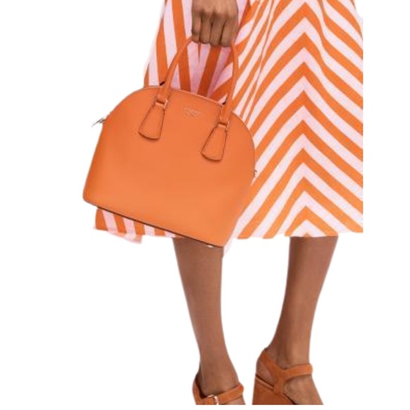 Kate Spade Sylvia juicy orange large dome satchel